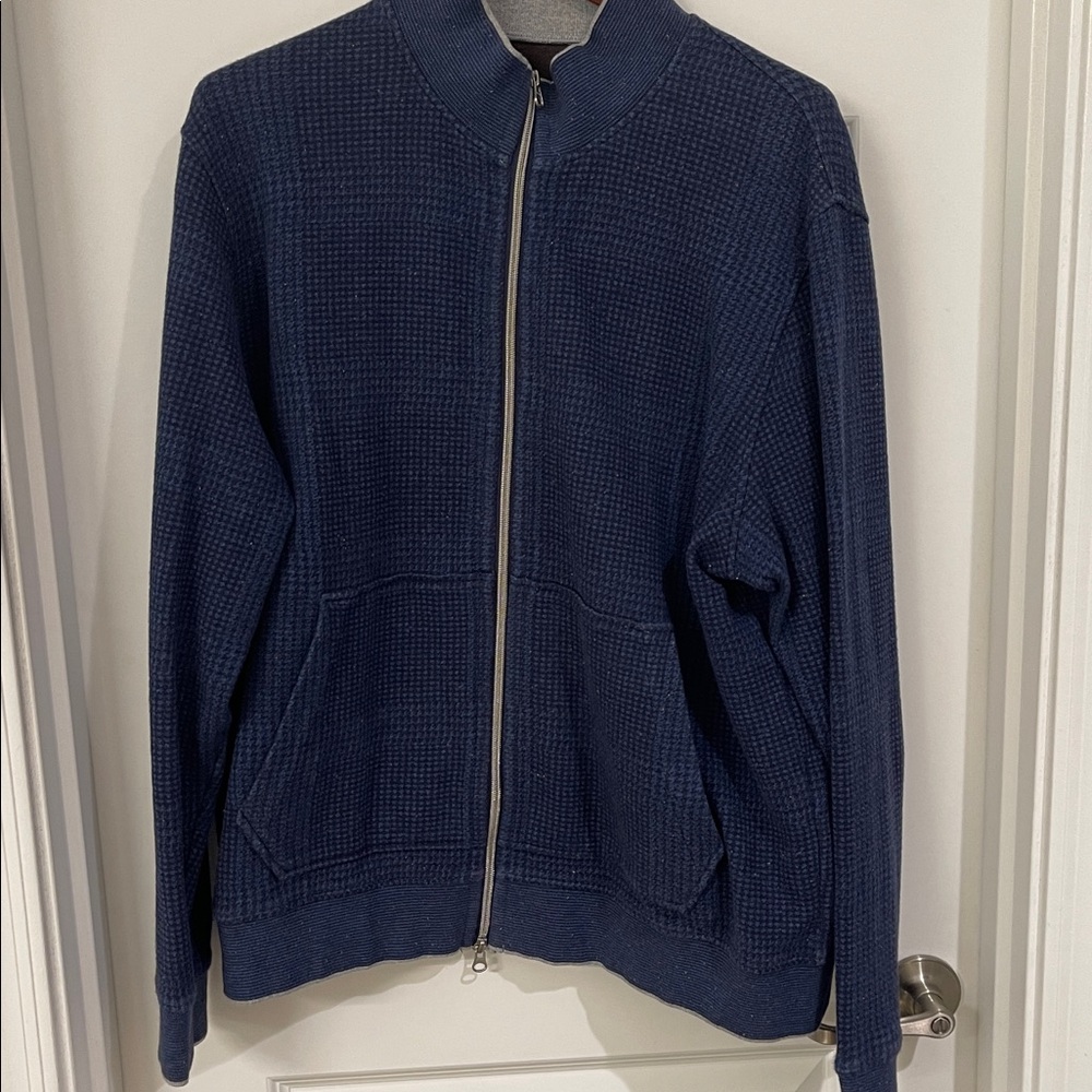Robert Graham Blue and Black Zippered Jacket